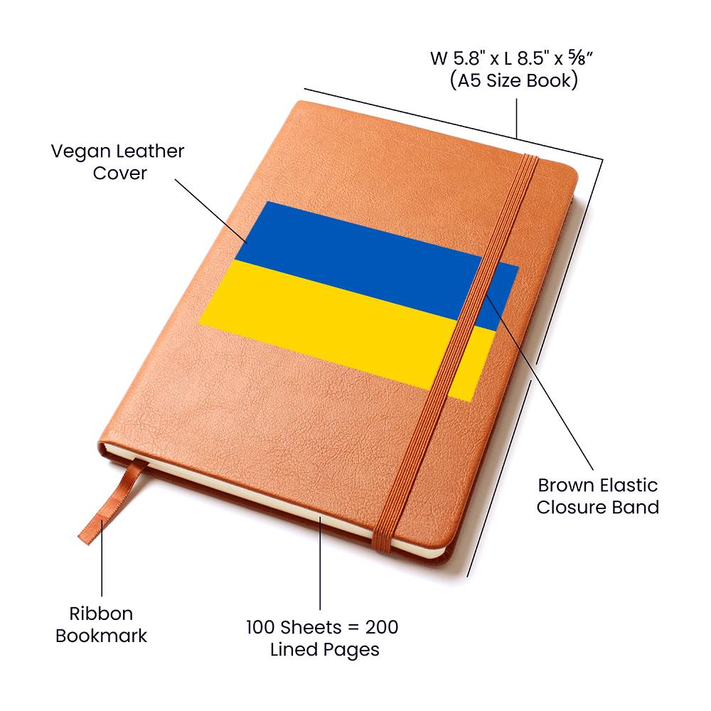Ukrainian Flag - Vegan Leather Journal