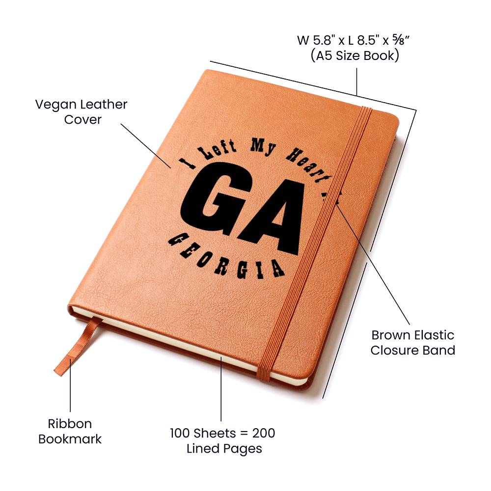 Heart In Georgia v01 - Vegan Leather Journal