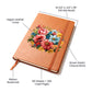Floral Flower Wreath 059 - Vegan Leather Journal