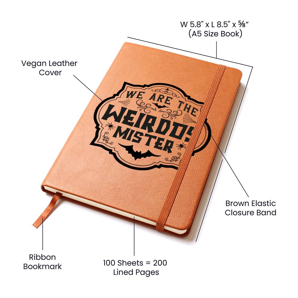 Vintage Halloween Signs 16 - Vegan Leather Journal
