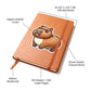 Cute Capybara sticker 20 - Vegan Leather Journal