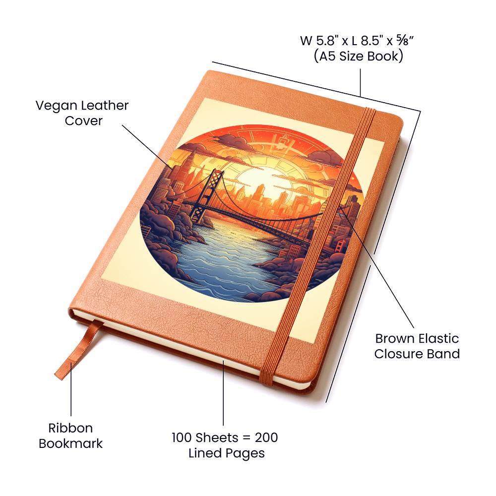 Minimalist BOHO Art 036 - Vegan Leather Journal