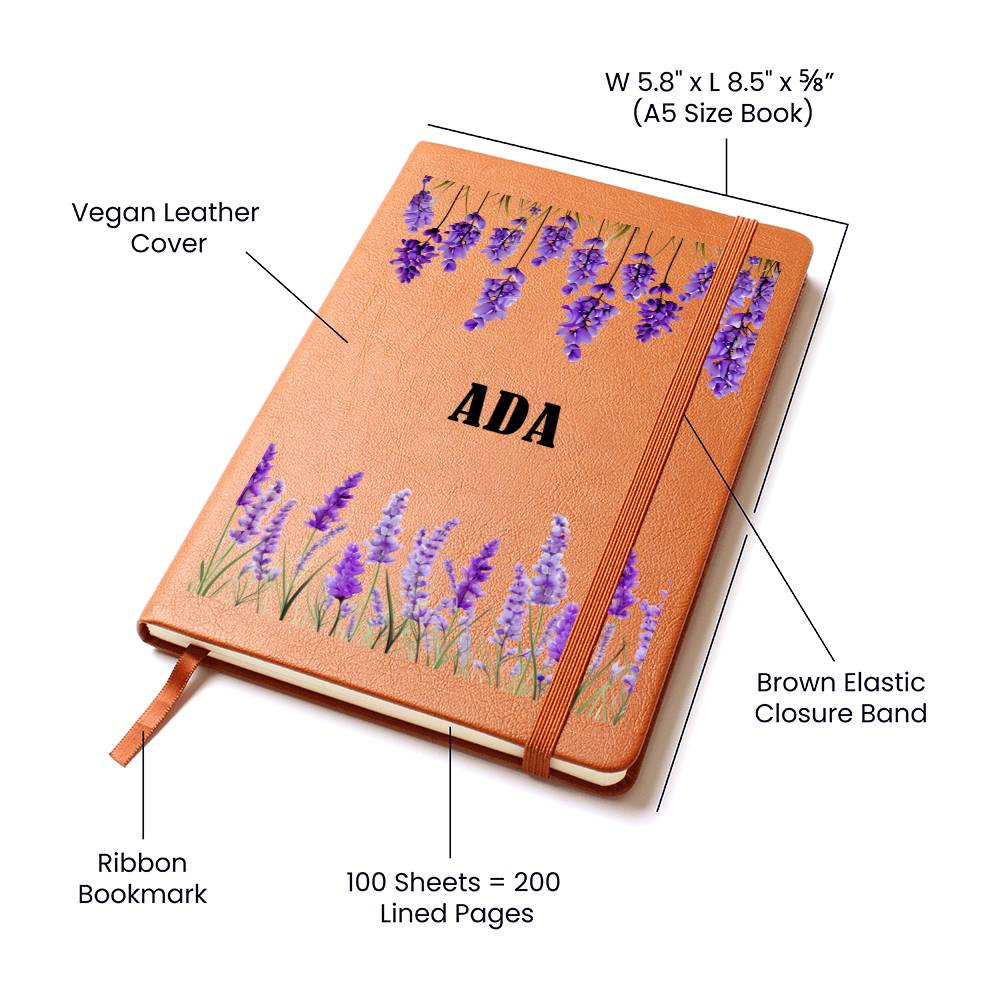 Ada (Lavender) - Vegan Leather Journal