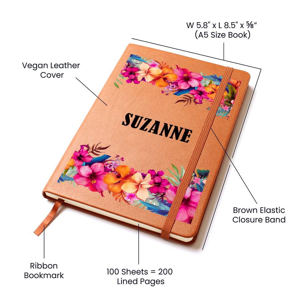 Suzanne (Tropical Flowers) - Vegan Leather Journal