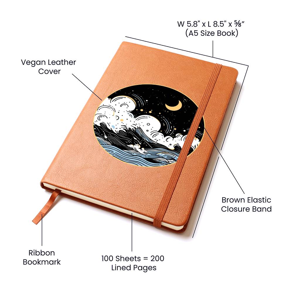 Minimalist BOHO Art 123 - Vegan Leather Journal