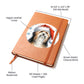 Christmas Dog - Tibetan Terrier - Vegan Leather Journal