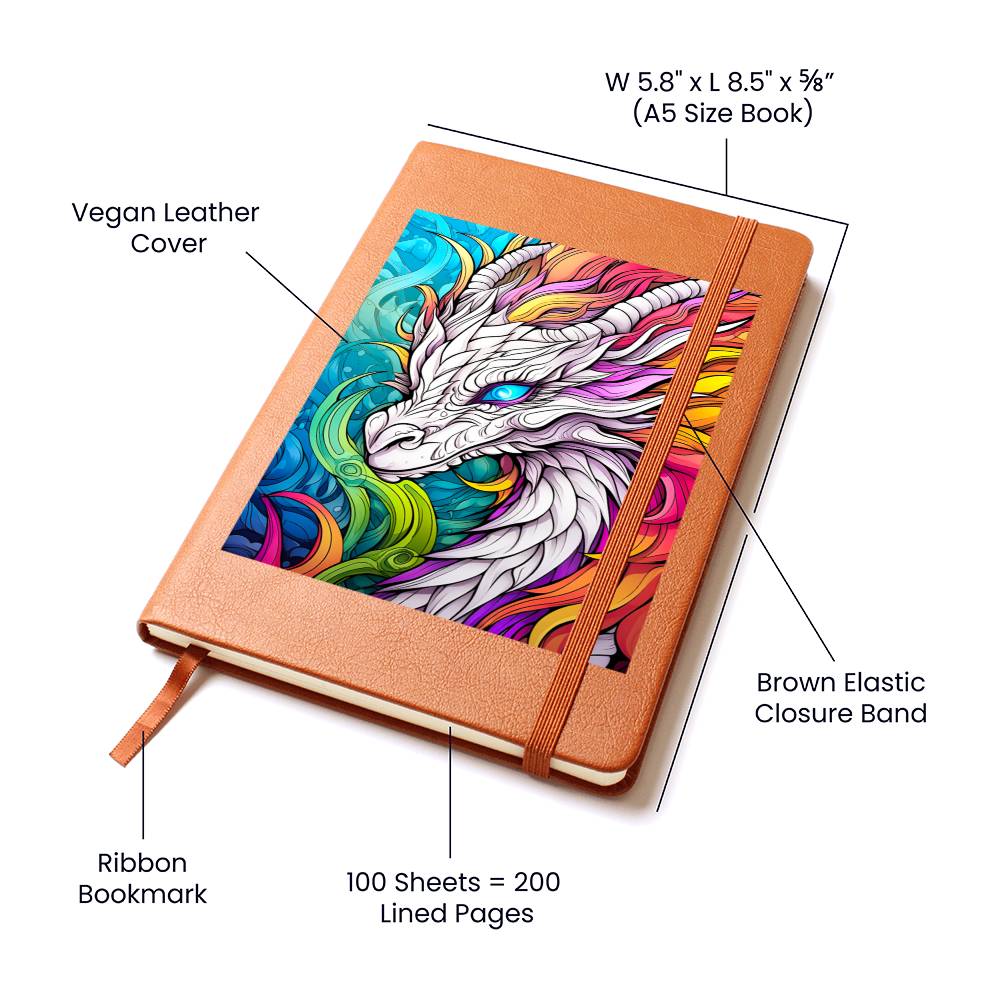 Majestic Dragon 019 - Vegan Leather Journal