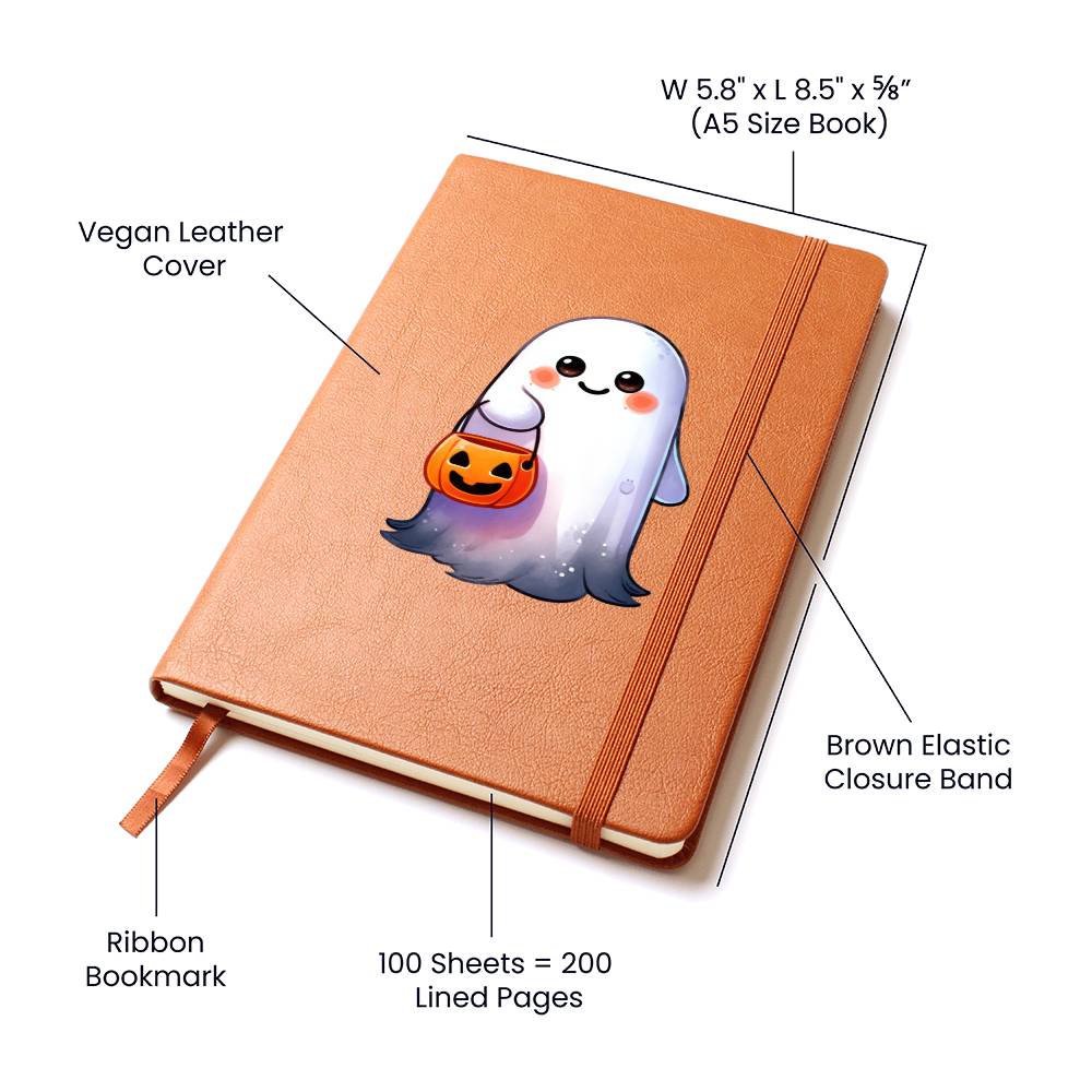 Cute Halloween Sticker 069 - Vegan Leather Journal