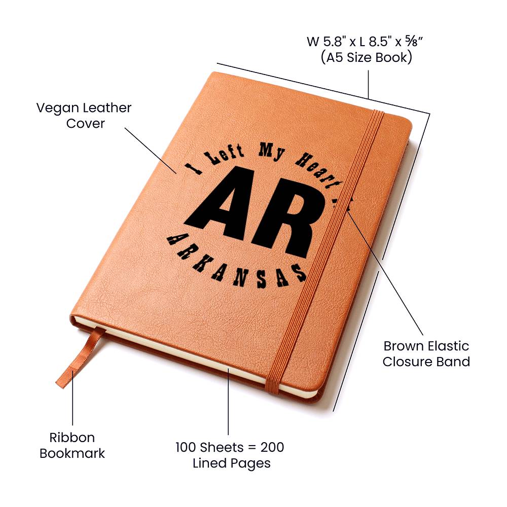 Heart In Arkansas v01 - Vegan Leather Journal
