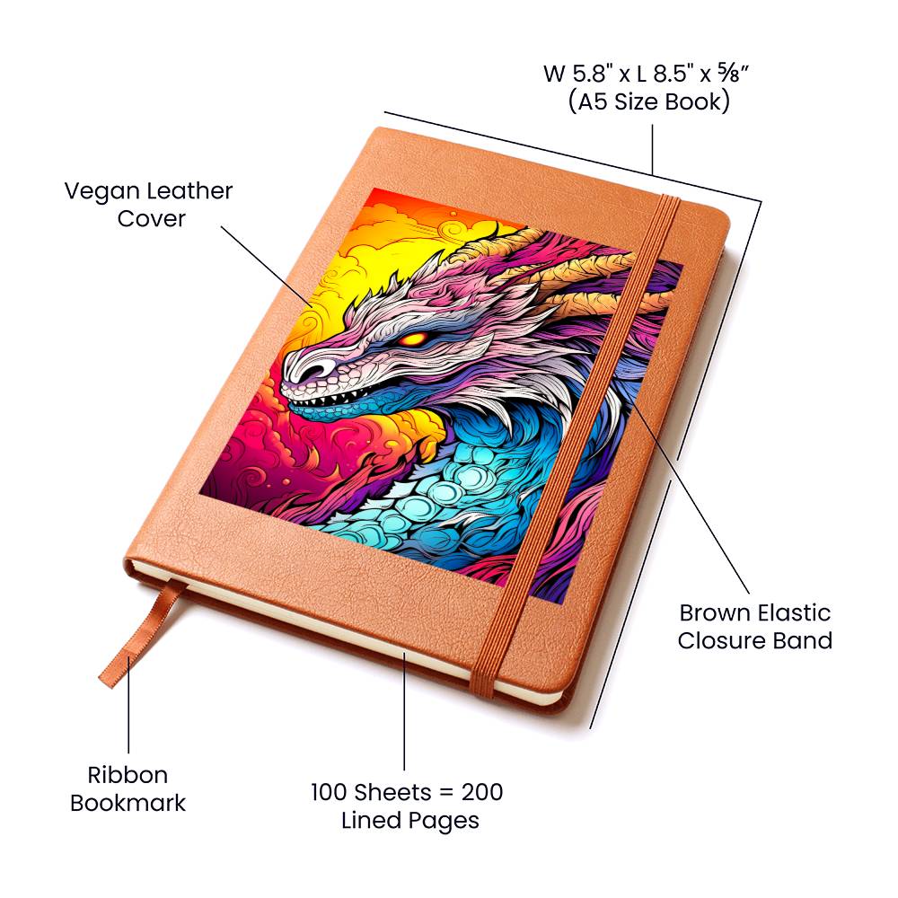 Majestic Dragon 003 - Vegan Leather Journal