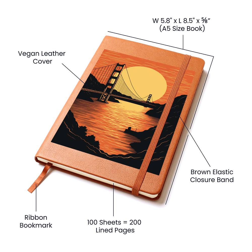 Minimalist BOHO Art 119 - Vegan Leather Journal