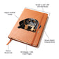 Black and Tan Coonhound Peeking - Vegan Leather Journal