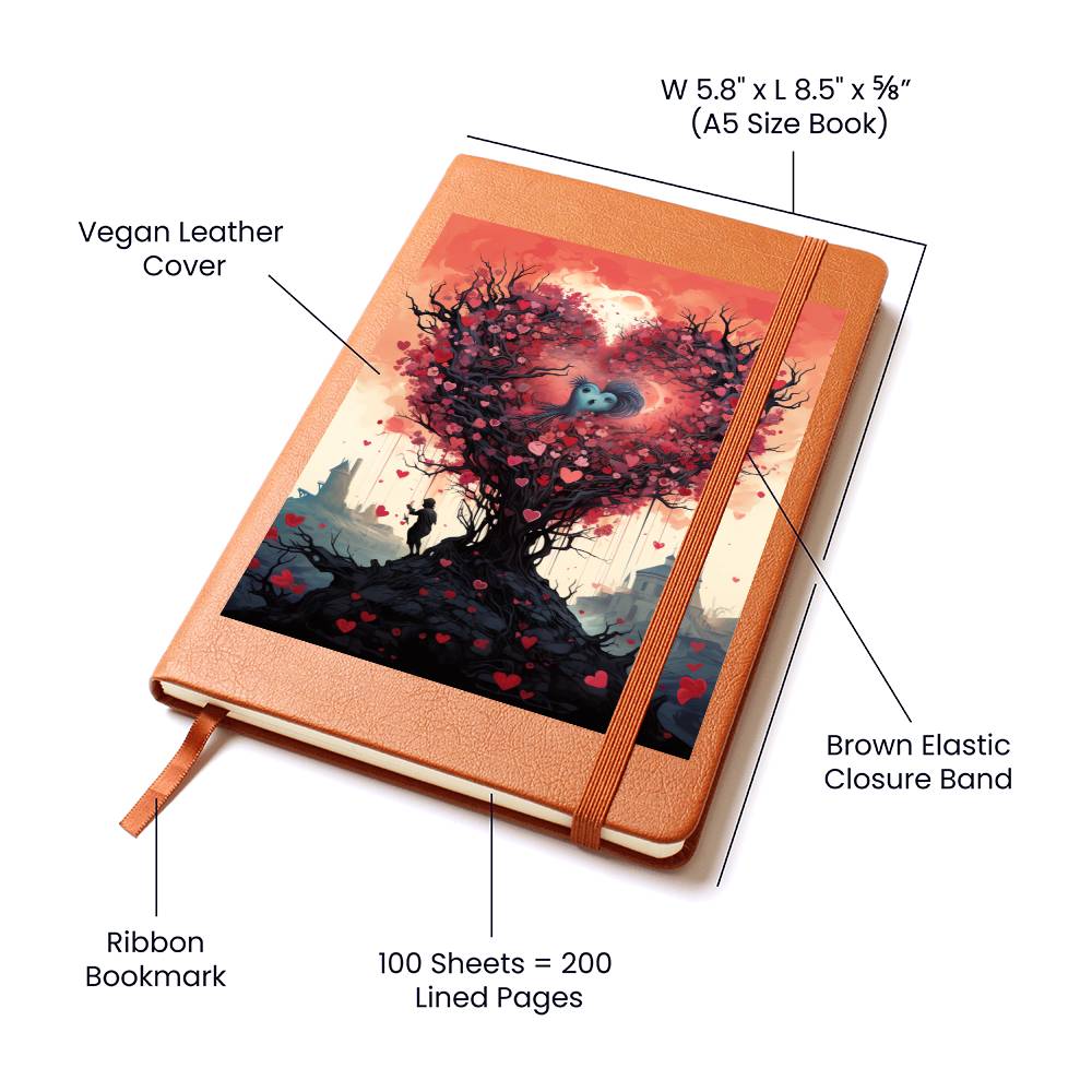 Valentine's Day Art 185 - Vegan Leather Journal