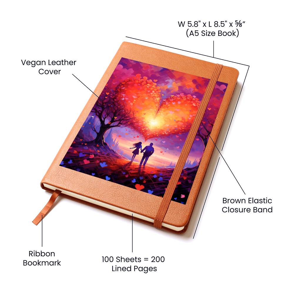 Valentine's Day Art 240 - Vegan Leather Journal