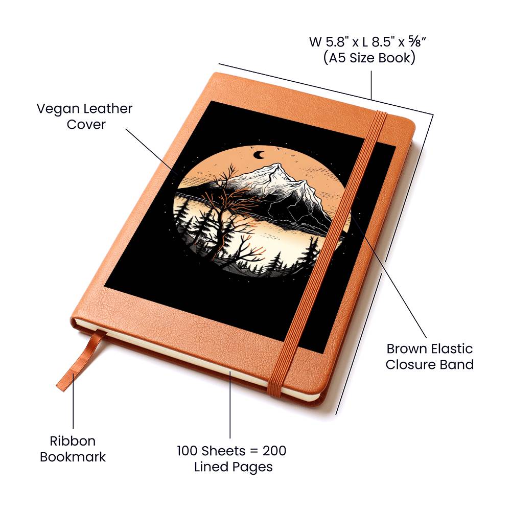 Minimalist BOHO Art 091 - Vegan Leather Journal