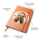 Christmas Dog - Grand Basset Griffon Vendeen - Vegan Leather Journal