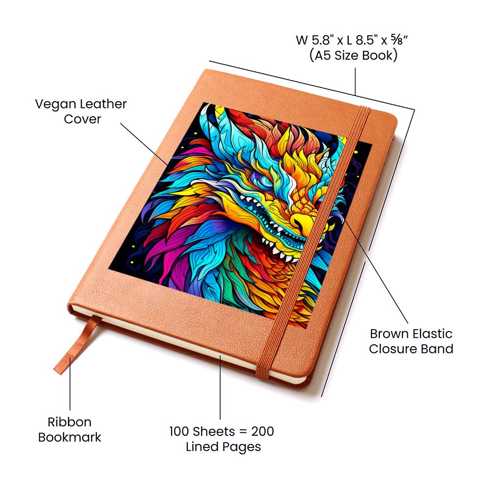 Majestic Dragon 008 - Vegan Leather Journal