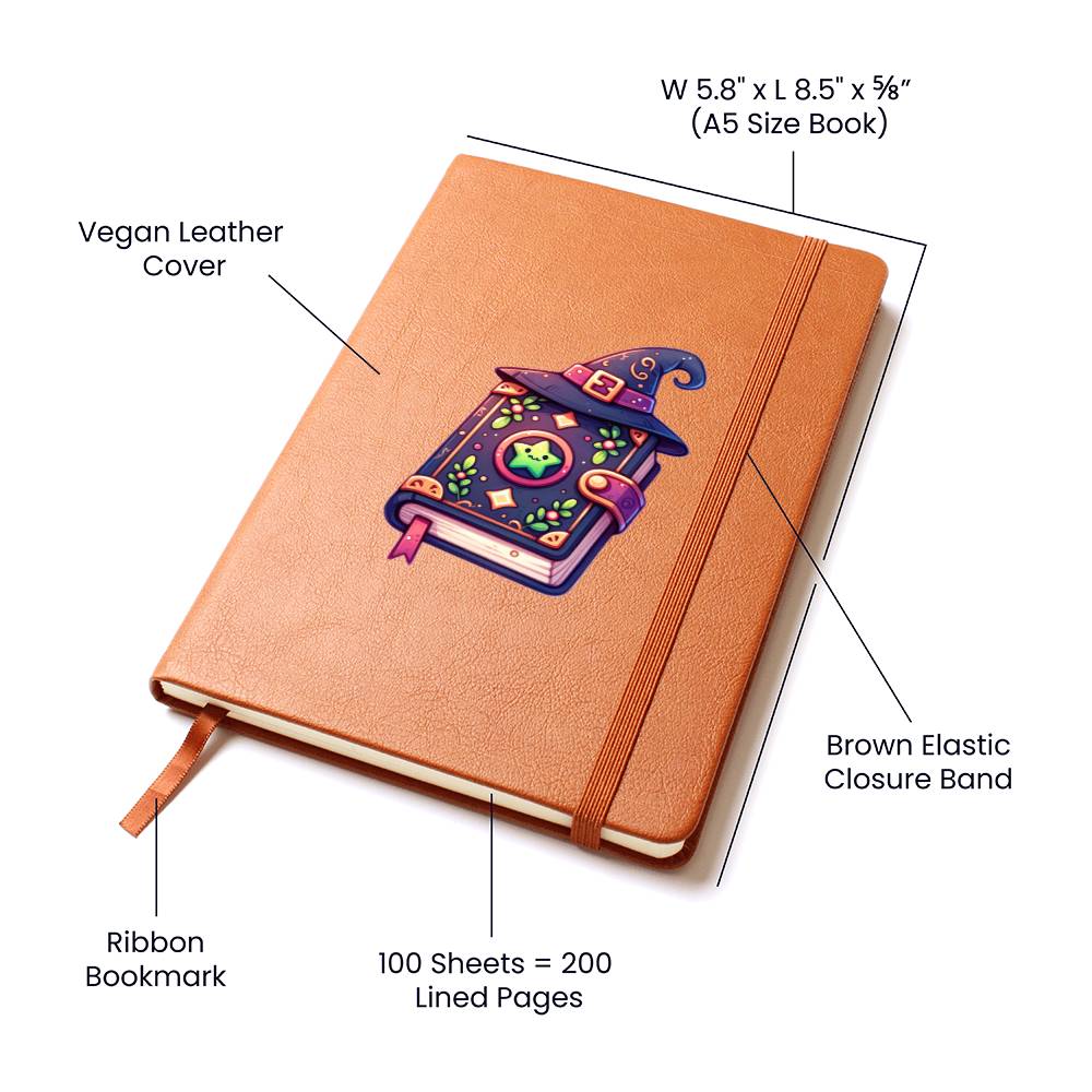Cute Halloween Sticker 090 - Vegan Leather Journal