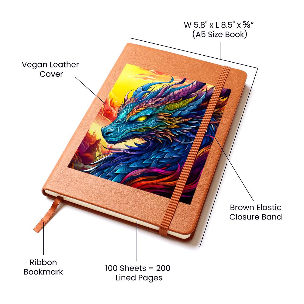 Majestic Dragon 018 - Vegan Leather Journal
