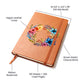 Floral Flower Wreath 061 - Vegan Leather Journal