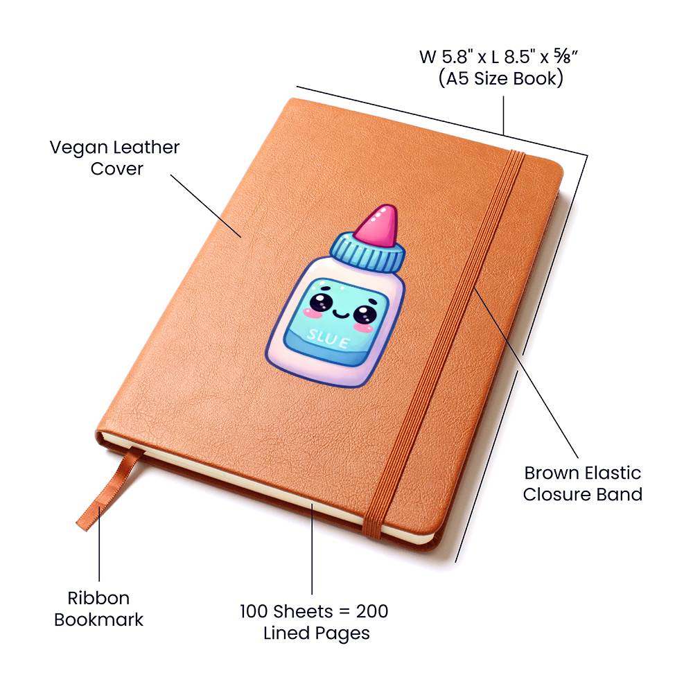 Cute Back to School Sticker 101 - Vegan Leather Journal