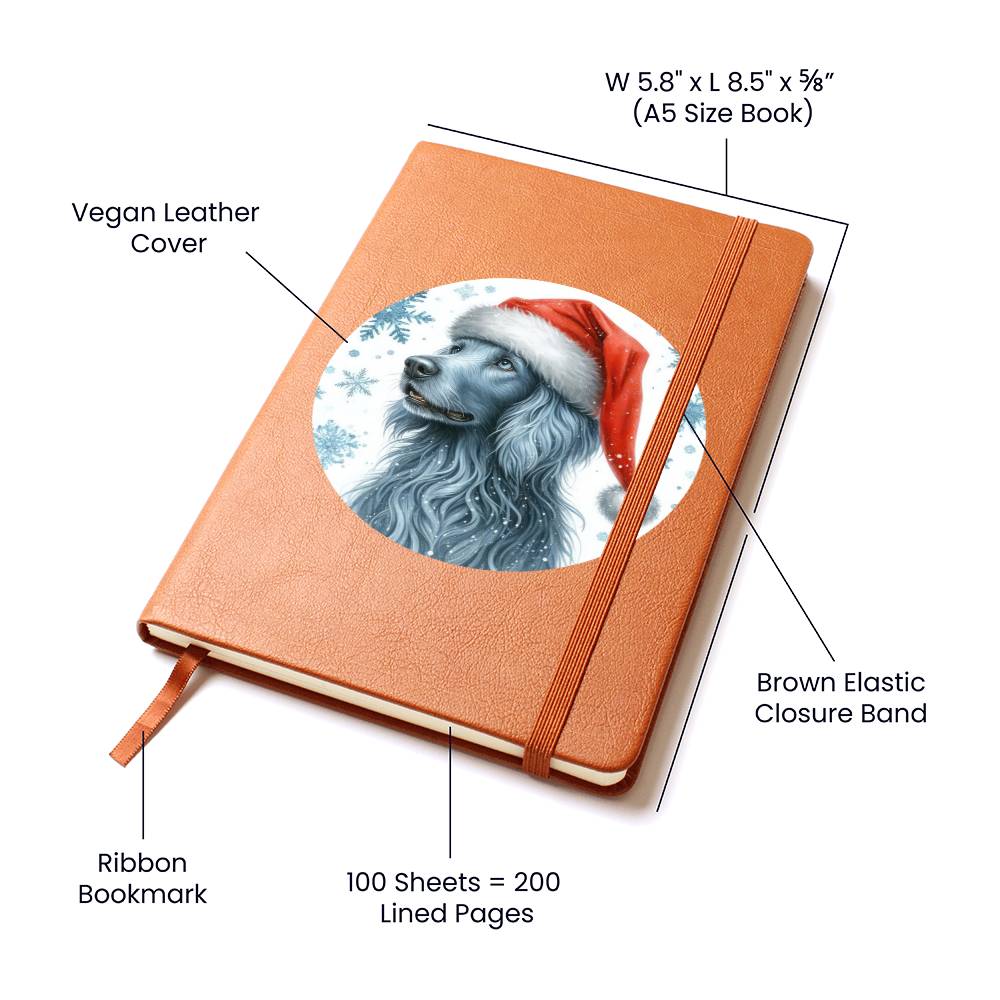 Christmas Dog - Blue Lacy - Vegan Leather Journal