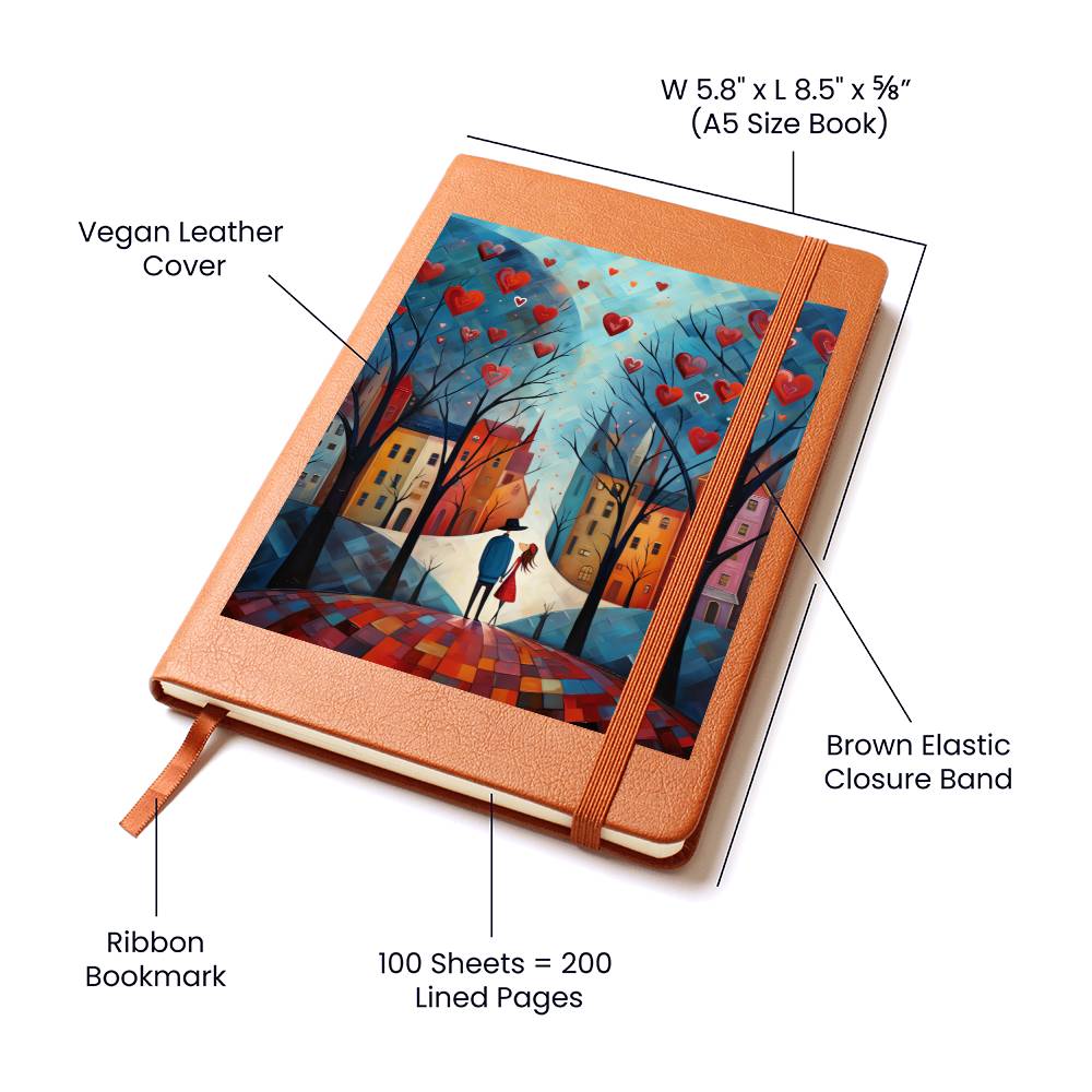 Valentine's Day Art 251 - Vegan Leather Journal