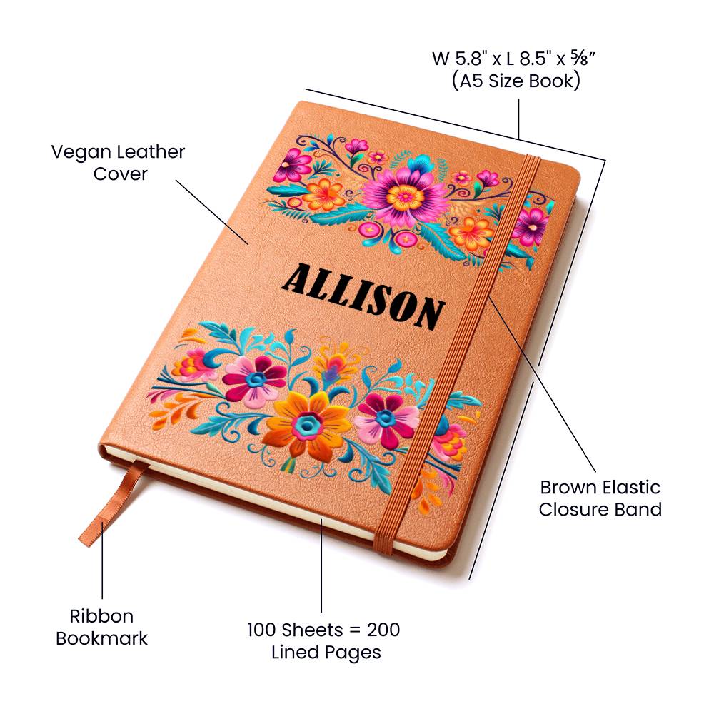 Allison (Mexican Flowers 1) - Vegan Leather Journal