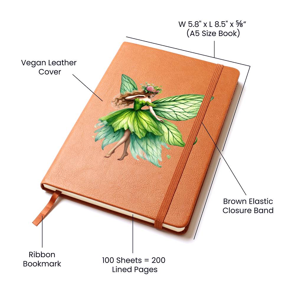 Magical Nature Forest Fairy 11 - Vegan Leather Journal