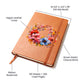 Floral Flower Wreath 133 - Vegan Leather Journal
