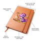 Colorful Baby Dinosaur 091 - Vegan Leather Journal