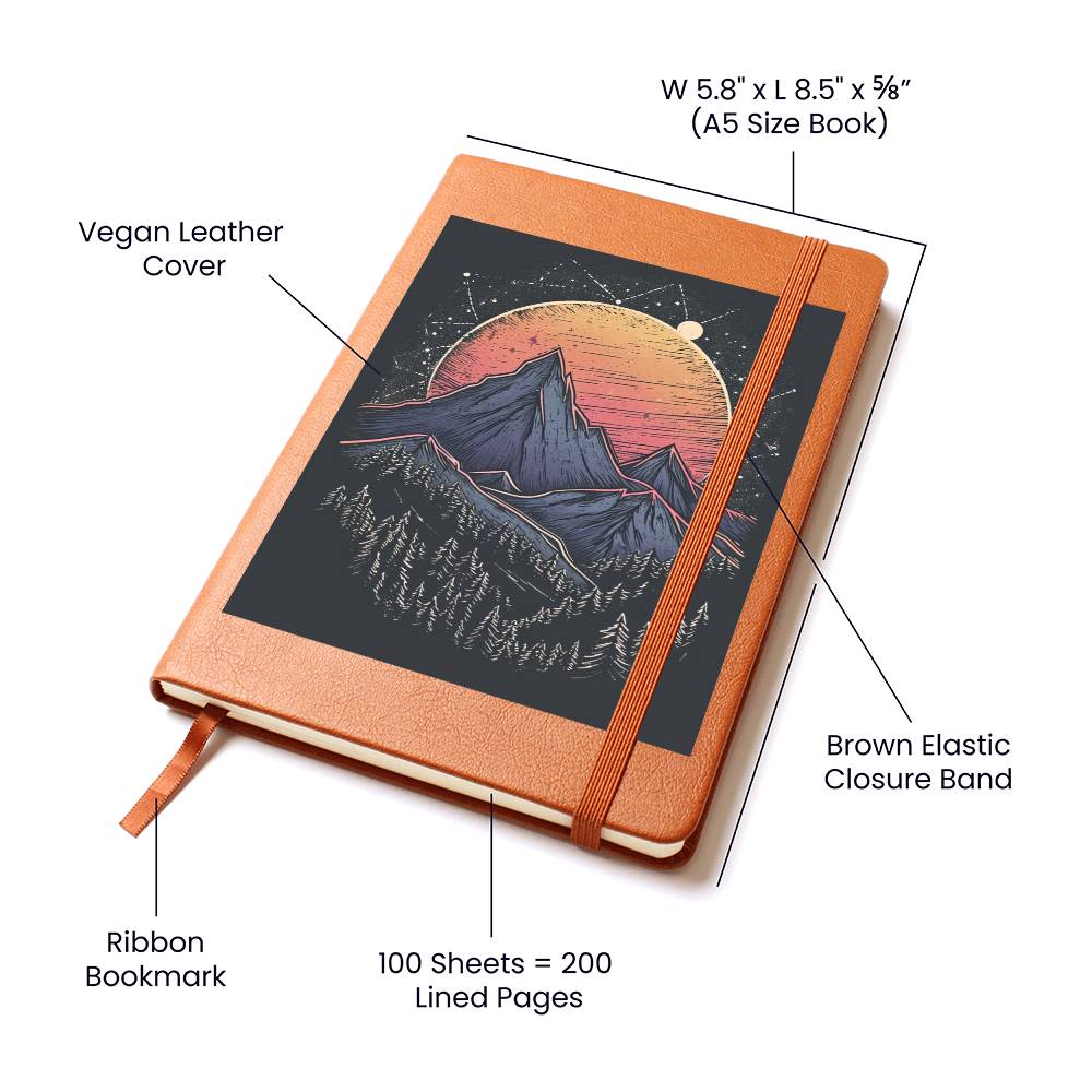 Minimalist BOHO Art 138 - Vegan Leather Journal