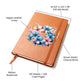 Floral Flower Wreath 053 - Vegan Leather Journal