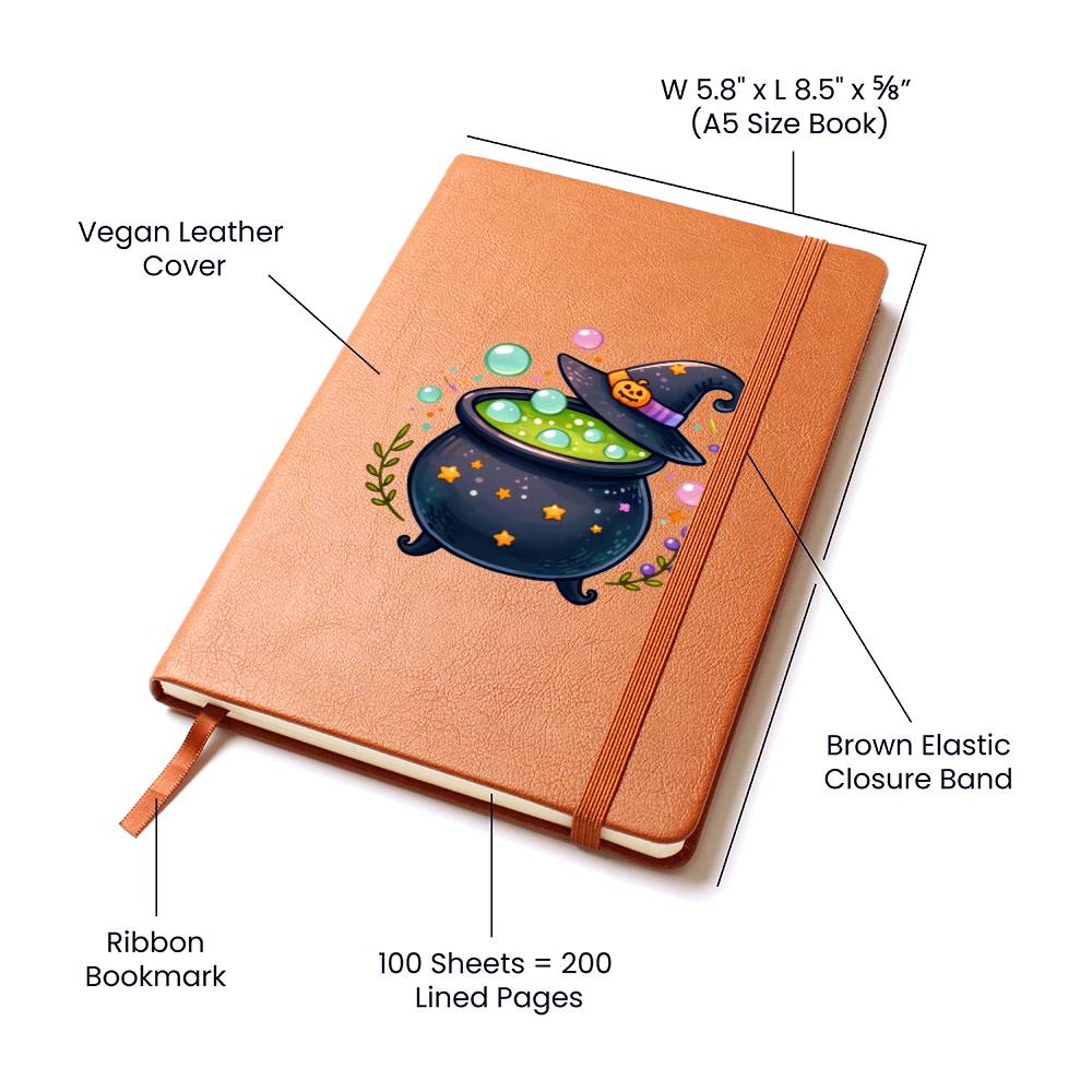 Cute Halloween Sticker 097 - Vegan Leather Journal