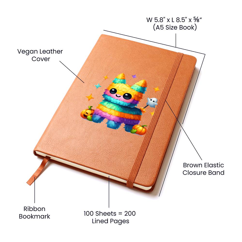 Cute Halloween Sticker 106 - Vegan Leather Journal