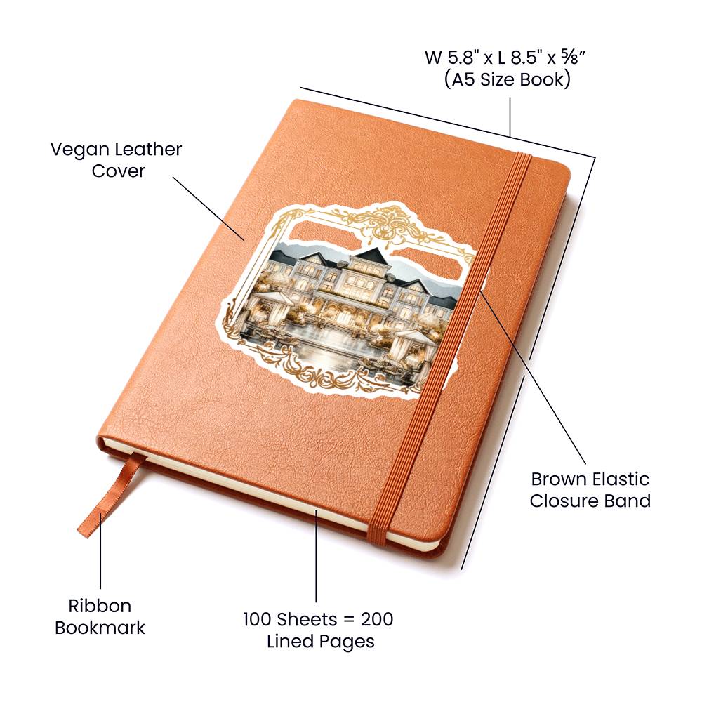 Luxury Wedding Decor Sticker 078 - Vegan Leather Journal