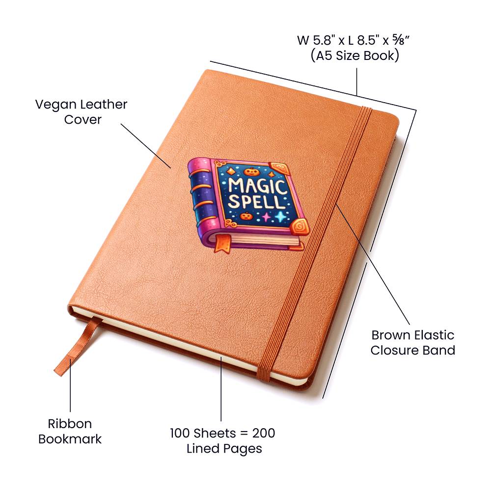 Cute Halloween Sticker 088 - Vegan Leather Journal