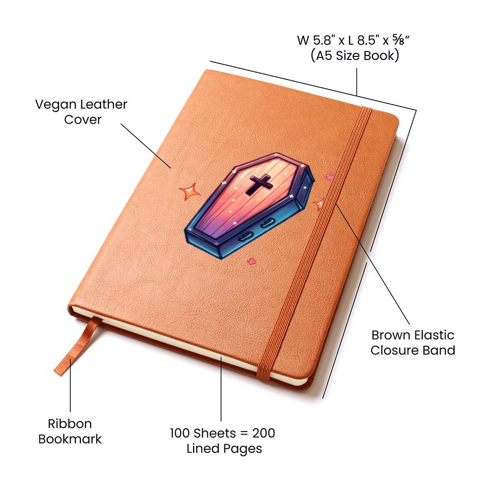 Cute Halloween Sticker 043 - Vegan Leather Journal