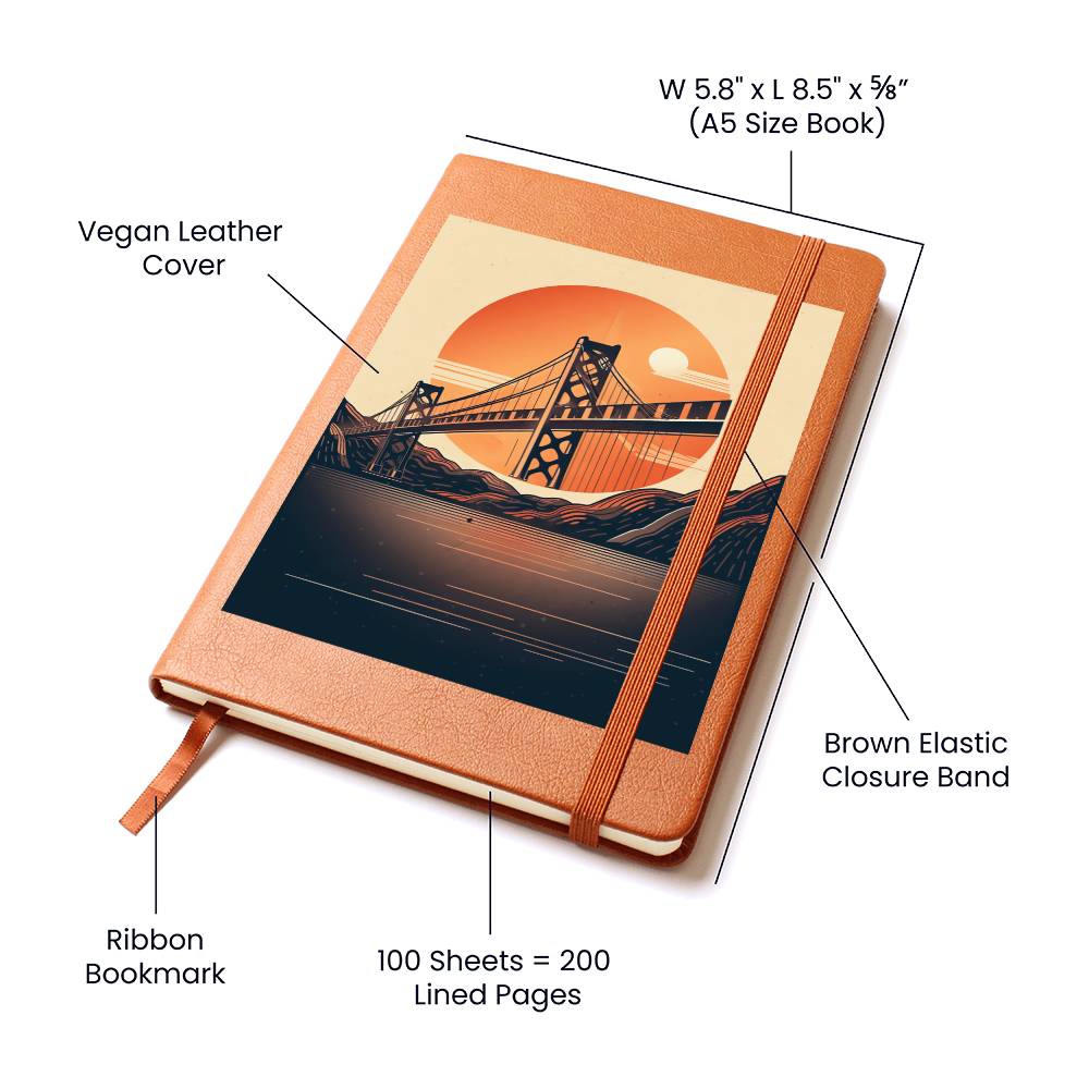 Minimalist BOHO Art 106 - Vegan Leather Journal