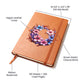 Floral Flower Wreath 071 - Vegan Leather Journal