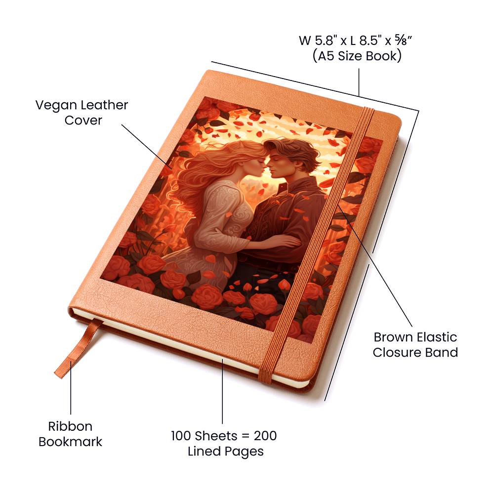 Valentine's Day Art 013 - Vegan Leather Journal