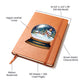 Watercolor Christmas Snow Globe 014 - Vegan Leather Journal