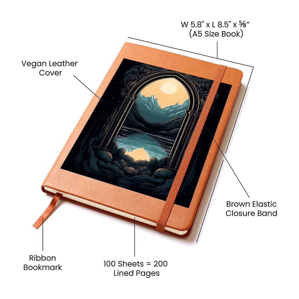 Minimalist BOHO Art 058 - Vegan Leather Journal