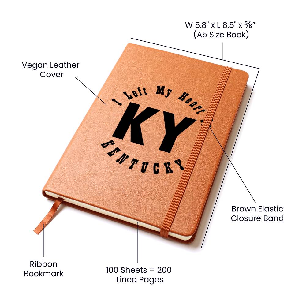 Heart In Kentucky v01 - Vegan Leather Journal