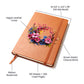 Floral Flower Wreath 104 - Vegan Leather Journal
