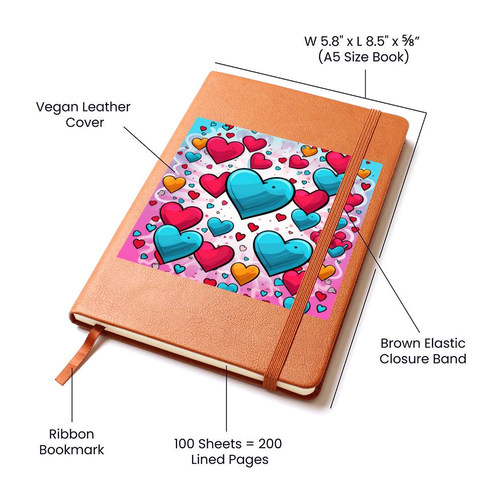 Valentine's Day Pop Art 19 - Vegan Leather Journal
