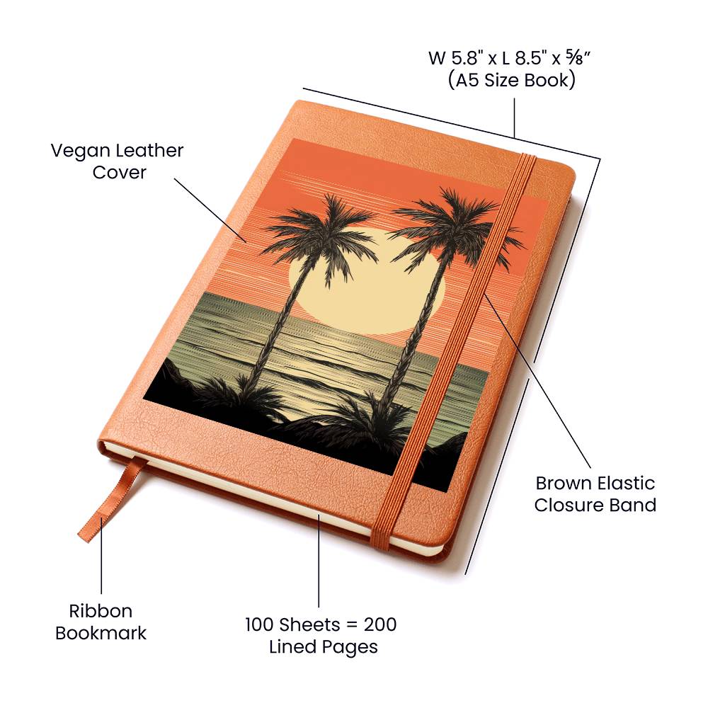 Minimalist BOHO Art 024 - Vegan Leather Journal