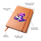 Colorful Baby Dinosaur 030 - Vegan Leather Journal