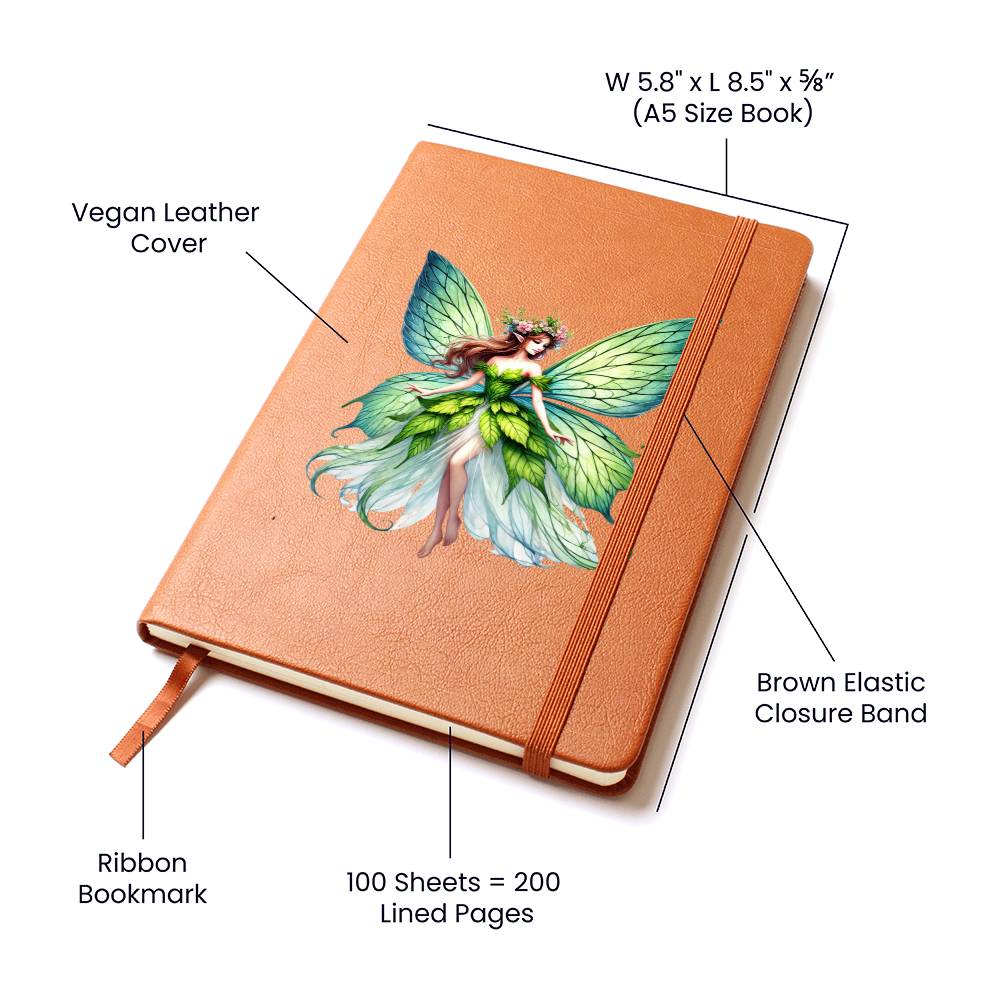 Magical Nature Forest Fairy 01 - Vegan Leather Journal