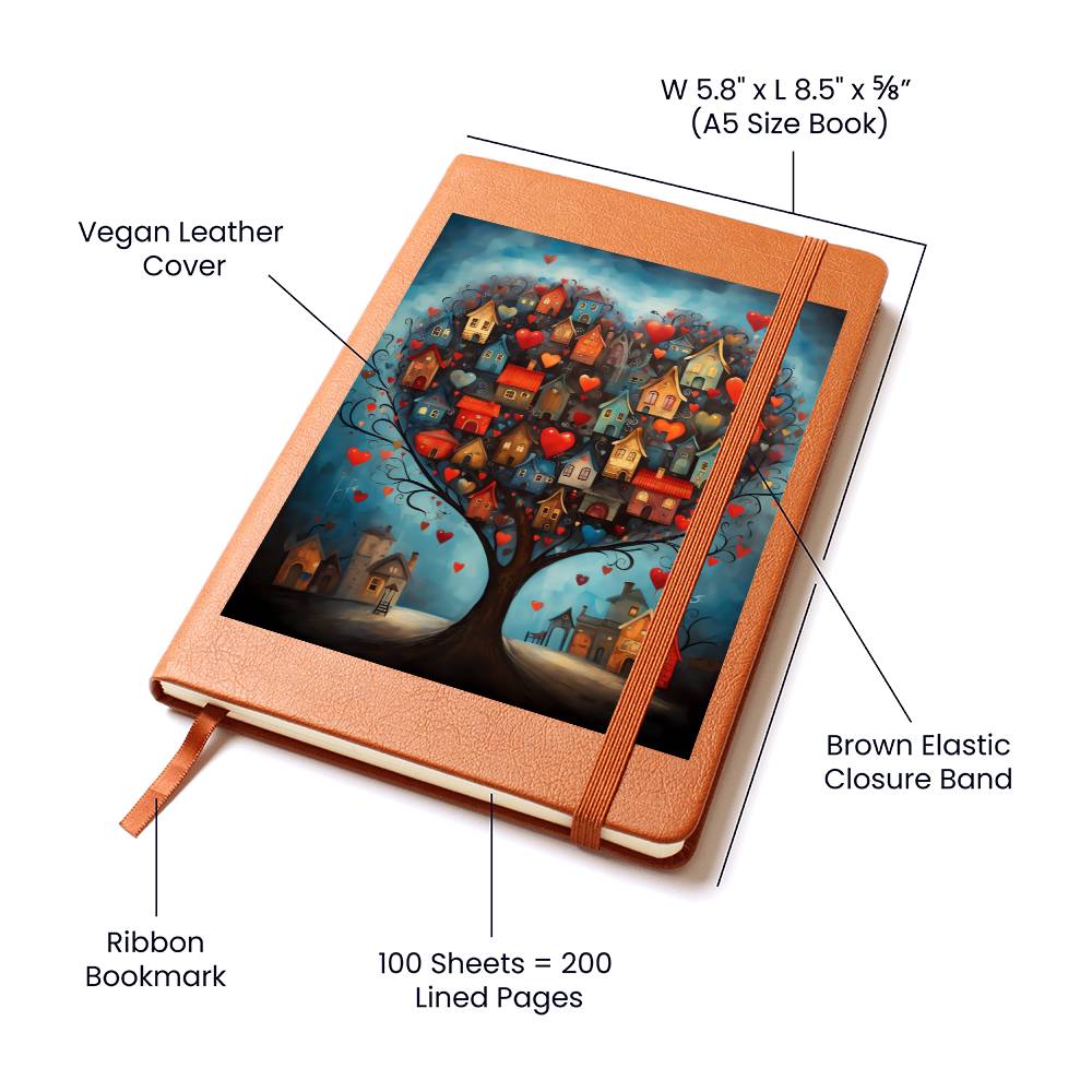 Valentine's Day Art 131 - Vegan Leather Journal